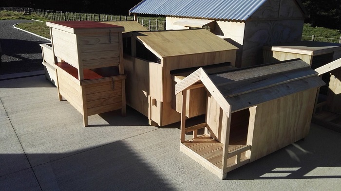 Outdoor wooden products ready to be shipped out