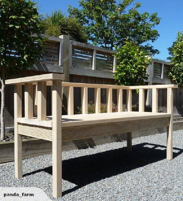 Wooden outdoor seat - constructed H3 treated timber suitable for outdoor conditions
