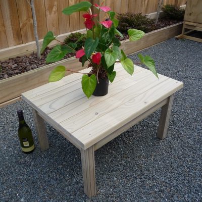 outdoor wooden coffee table